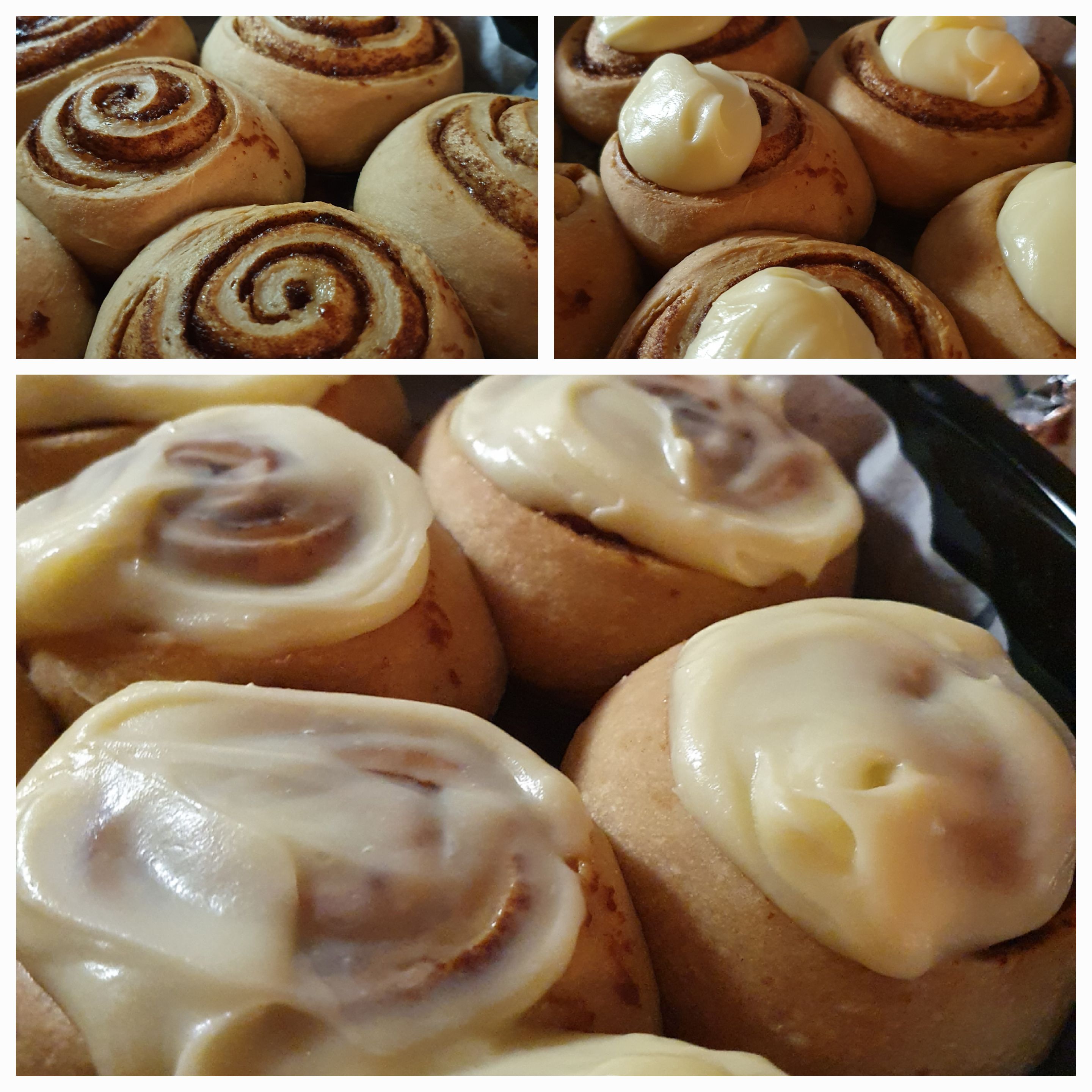 Cinnamon rolls met saus